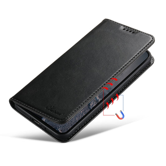 For Samsung Galaxy S23 5G Suteni Calf Texture Horizontal Flip Leather Phone Case(Black) by Suteni