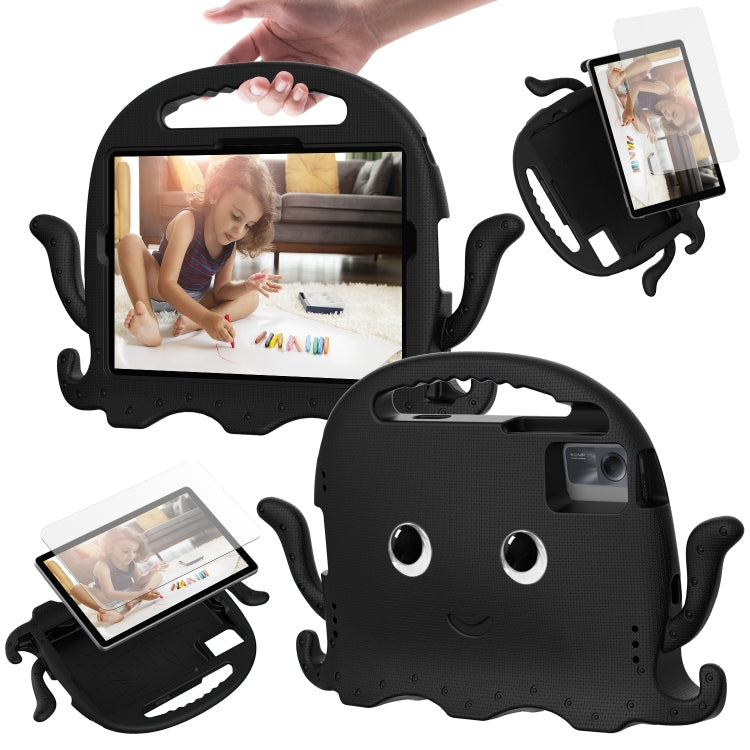 For Lenovo Tab M11 /Xiaoxin Pad 11 2024 Octopus Style EVA Hybrid PC Shockproof Tablet Case with Strap(Black) - Lenovo by buy2fix | Online Shopping UK | buy2fix