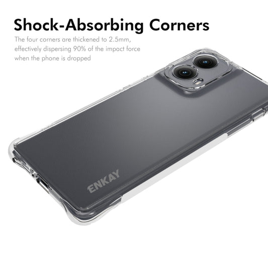 For Motorola Edge 2024 ENKAY Hat-Prince Transparent TPU Shockproof Phone Case by ENKAY