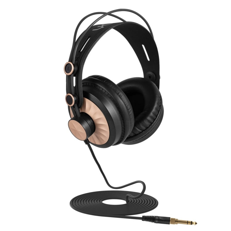Yanmai D68-A Foldable Lightweight Recording Monitor Headphone(Golden) - Multimedia Headset by Yanmai | Online Shopping UK | buy2fix