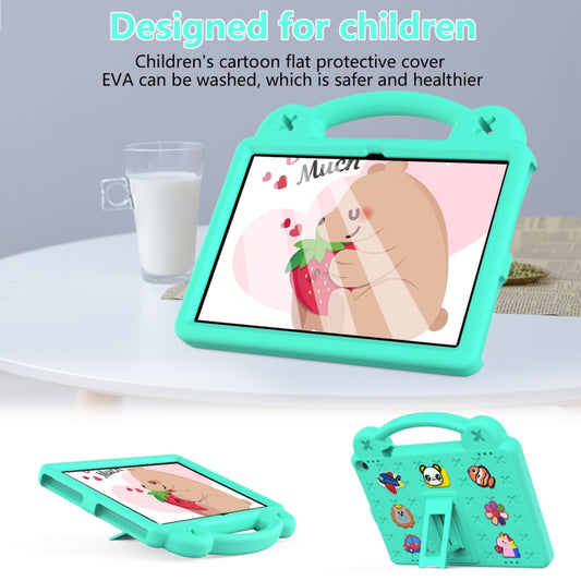For Amazon Fire HD 10 2021 Handle Kickstand Children EVA Shockproof PC Tablet Case(Mint Green) - Amazon by buy2fix | Online Shopping UK | buy2fix