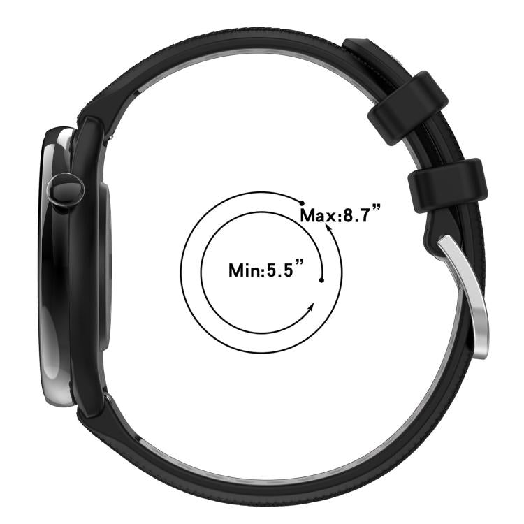 For Amazfit GTS 4 20mm Cross Texture Two Color Silicone Steel Buckle Watch Band(Pink+White) - Watch Bands by buy2fix | Online Shopping UK | buy2fix