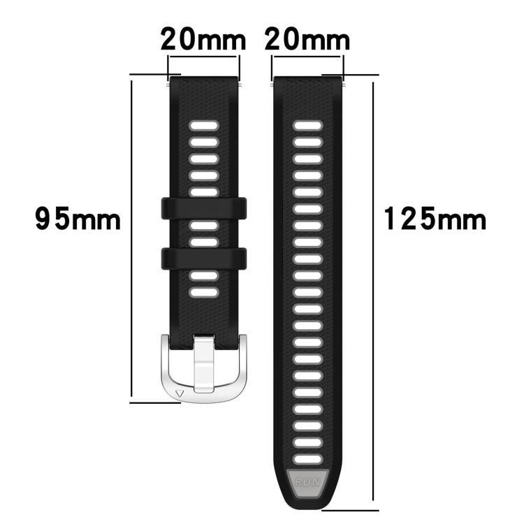 For Amazfit GTS 4 20mm Cross Texture Two Color Silicone Steel Buckle Watch Band(Pink+White) - Watch Bands by buy2fix | Online Shopping UK | buy2fix