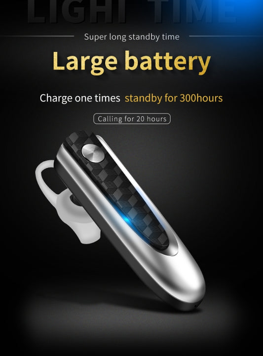 Fineblue HF68 Bluetooth Mini Earphone Business Wireless Earbud Stereo Music Hands-free Calling Earphone Large Battery Capacity Black by Fineblue