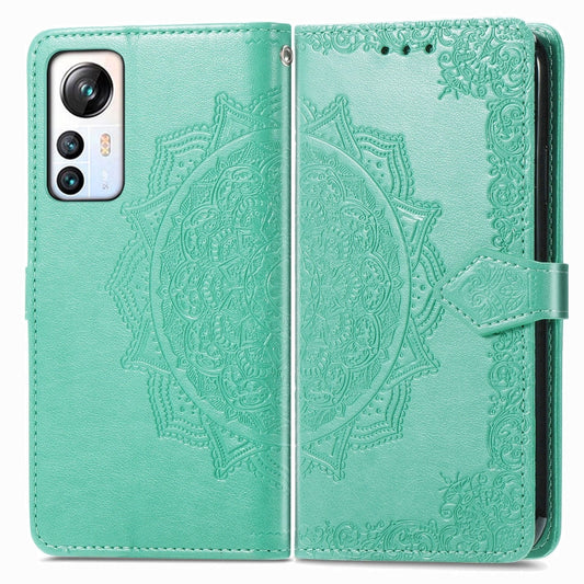For Blackview A85 Mandala Flower Embossed Leather Phone Case(Green) by buy2fix