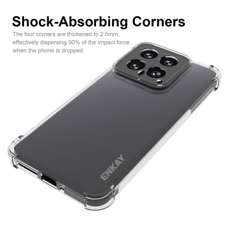 For Xiaomi 14 ENKAY Hat-Prince Transparent TPU Shockproof Phone Case - Xiaomi Cases by ENKAY | Online Shopping UK | buy2fix