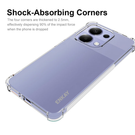For Redmi Note 13 4G ENKAY Hat-Prince Transparent TPU Shockproof Phone Case by ENKAY