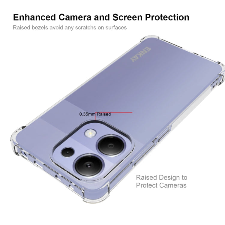 For Redmi Note 13 4G ENKAY Hat-Prince Transparent TPU Shockproof Phone Case - Xiaomi Cases by ENKAY | Online Shopping UK | buy2fix