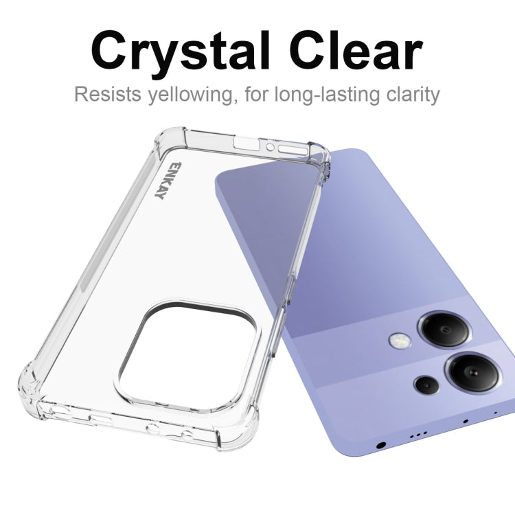 For Redmi Note 13 4G ENKAY Hat-Prince Transparent TPU Shockproof Phone Case - Xiaomi Cases by ENKAY | Online Shopping UK | buy2fix
