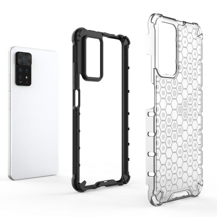 For Xiaomi Redmi Note 12 Pro 4G / Note 11 Pro 4G Global Shockproof Honeycomb Phone Case(Blue) - Xiaomi Cases by buy2fix | Online Shopping UK | buy2fix