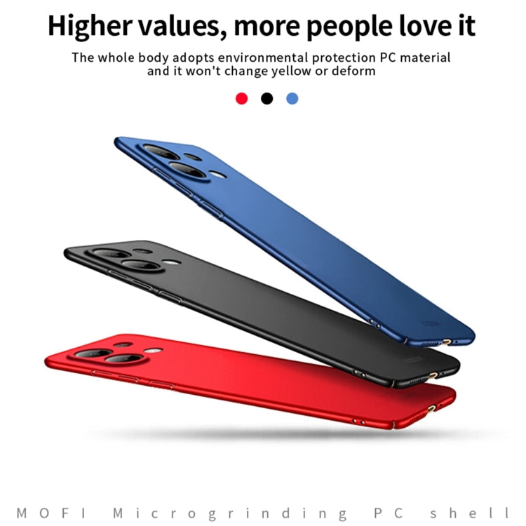 For Xiaomi Redmi Note 13 Pro 4G MOFI Micro-Frosted PC Ultra-thin Hard Phone Case(Red) - Xiaomi Cases by MOFI | Online Shopping UK | buy2fix