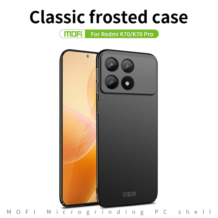 For Xiaomi Redmi K70 / K70 Pro MOFI Micro-Frosted PC Ultra-thin Hard Phone Case(Blue) - Xiaomi Cases by MOFI | Online Shopping UK | buy2fix