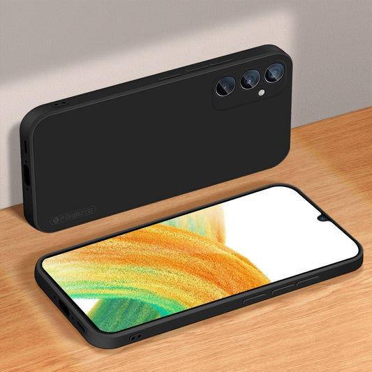 For Samsung Galaxy A35 5G PINWUYO Sense Series Liquid Silicone TPU Phone Case(Black) by PINWUYO
