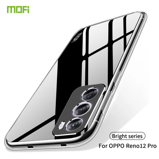 For OPPO Reno12 Pro Global MOFI Ming Series Transparent Ultra-thin TPU Phone Case(Transparent) by MOFI