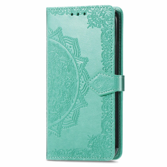 For OnePlus 12 Mandala Flower Embossed Leather Phone Case(Green) by buy2fix