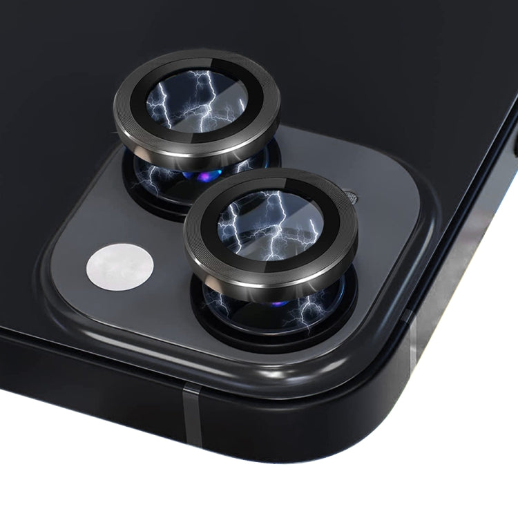 For iPhone 14 / 14 Plus NORTHJO Camera Lens Protector Tempered Glass CD Vein Metal Ring Film(Black) - iPhone 14 Plus Tempered Glass by NORTHJO | Online Shopping UK | buy2fix