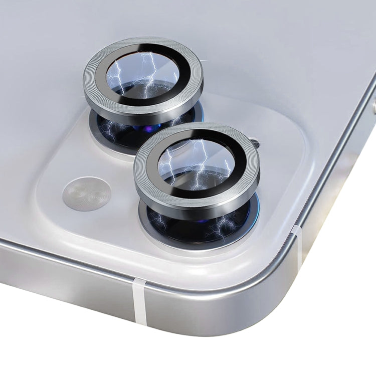 For iPhone 14 / 14 Plus NORTHJO Camera Lens Protector Tempered Glass CD Vein Metal Ring Film(Silver) - iPhone 14 Plus Tempered Glass by NORTHJO | Online Shopping UK | buy2fix
