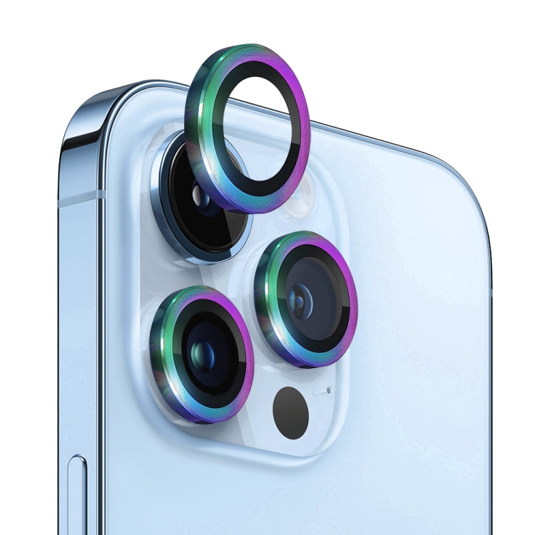 For iPhone 13 Pro / 13 Pro Max NORTHJO Camera Lens Protector Tempered Glass CD Vein Metal Ring Film(Colorful) - iPhone 13 Pro Max Tempered Glass by NORTHJO | Online Shopping UK | buy2fix