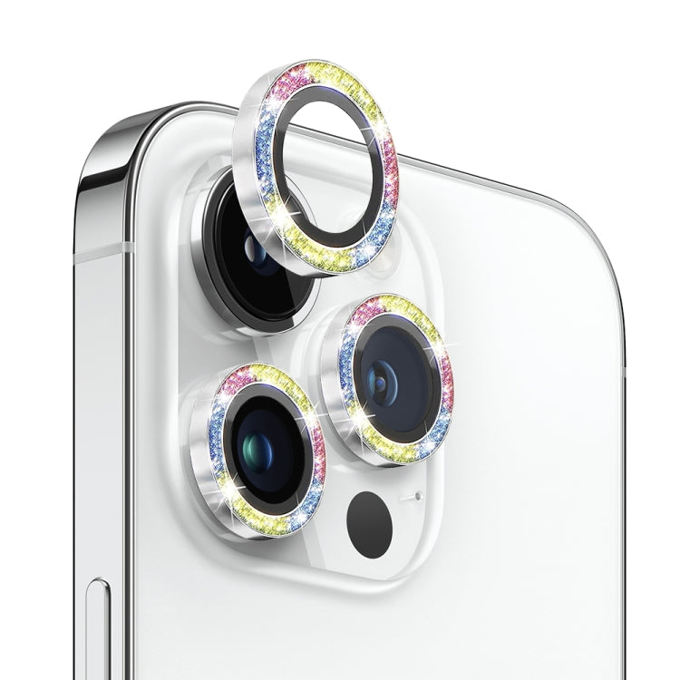 For iPhone 13 Pro / 13 Pro Max NORTHJO Camera Lens Protector Tempered Glass Bling Glitter Metal Ring Film(Colorful) - iPhone 13 Pro Max Tempered Glass by NORTHJO | Online Shopping UK | buy2fix