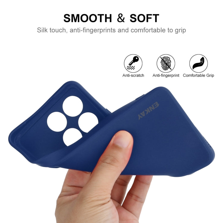 For Xiaomi Poco F6 Pro / Redmi K70 ENKAY Hat-Prince Liquid Silicone Shockproof Soft Phone Case(Dark Blue) - Xiaomi Cases by ENKAY | Online Shopping UK | buy2fix