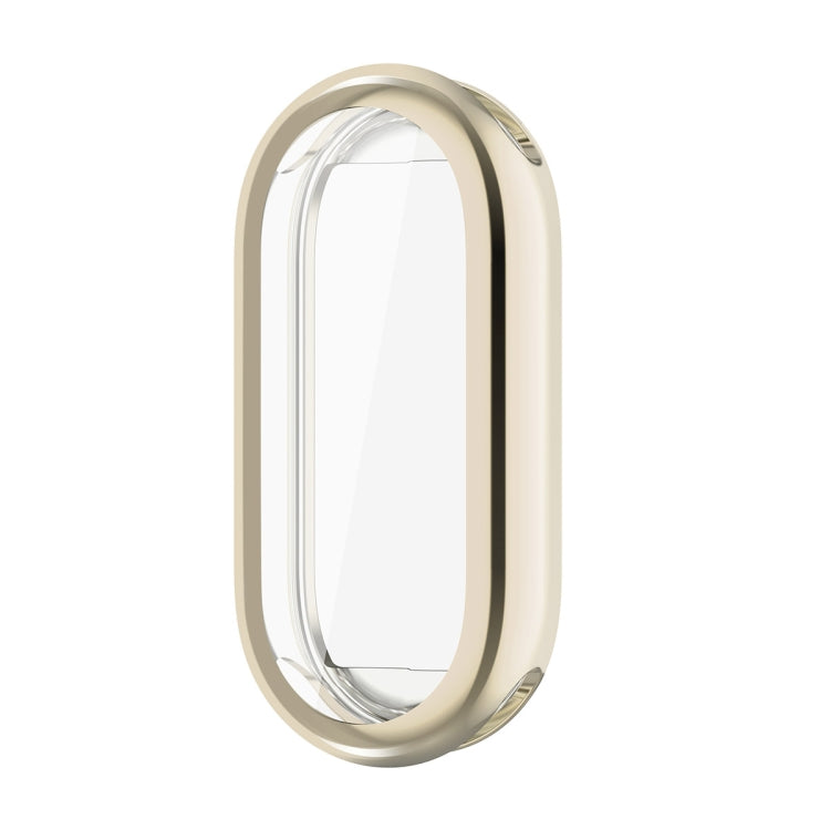 For Xiaomi Mi Band 8 ENKAY Hat-Prince Full Coverage Electroplated Soft TPU Case with Screen Protection(Golden) - Watch Cases by ENKAY | Online Shopping UK | buy2fix
