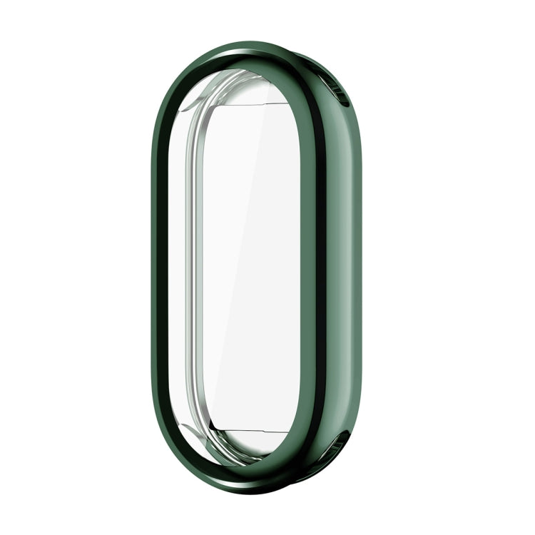 For Xiaomi Mi Band 8 ENKAY Hat-Prince Full Coverage Electroplated Soft TPU Case with Screen Protection(Dark Green) by ENKAY