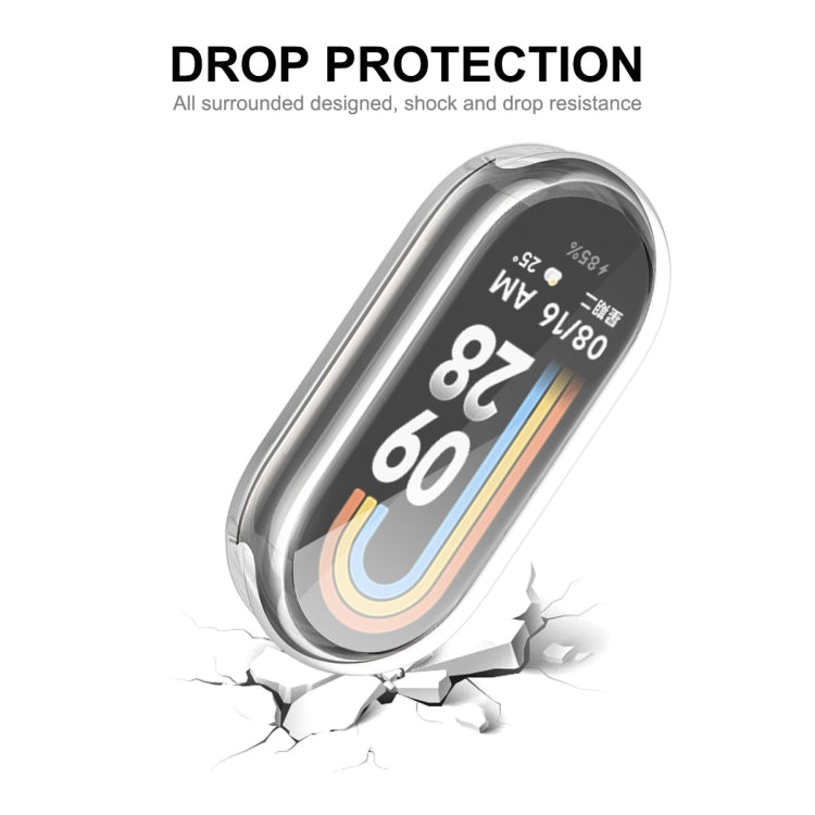 For Xiaomi Mi Band 8 ENKAY Hat-Prince Full Coverage Transparent Soft TPU Case with Screen Protection - Watch Cases by ENKAY | Online Shopping UK | buy2fix