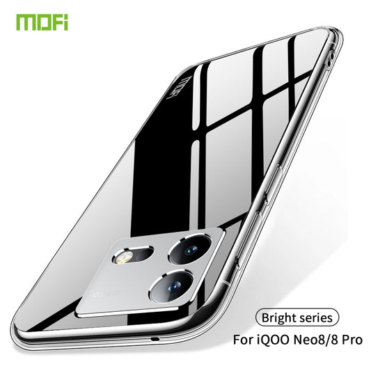 For vivo iQOO Neo8 / Neo8 Pro MOFI Ming Series Ultra-thin TPU Phone Case(Transparent) by MOFI