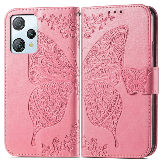 For Blackview A53 Butterfly Love Flower Embossed Leather Phone Case(Pink) by buy2fix