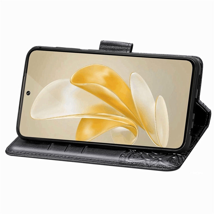For vivo X100 Butterfly Love Flower Embossed Leather Phone Case(Black) - vivo Cases by imak | Online Shopping UK | buy2fix