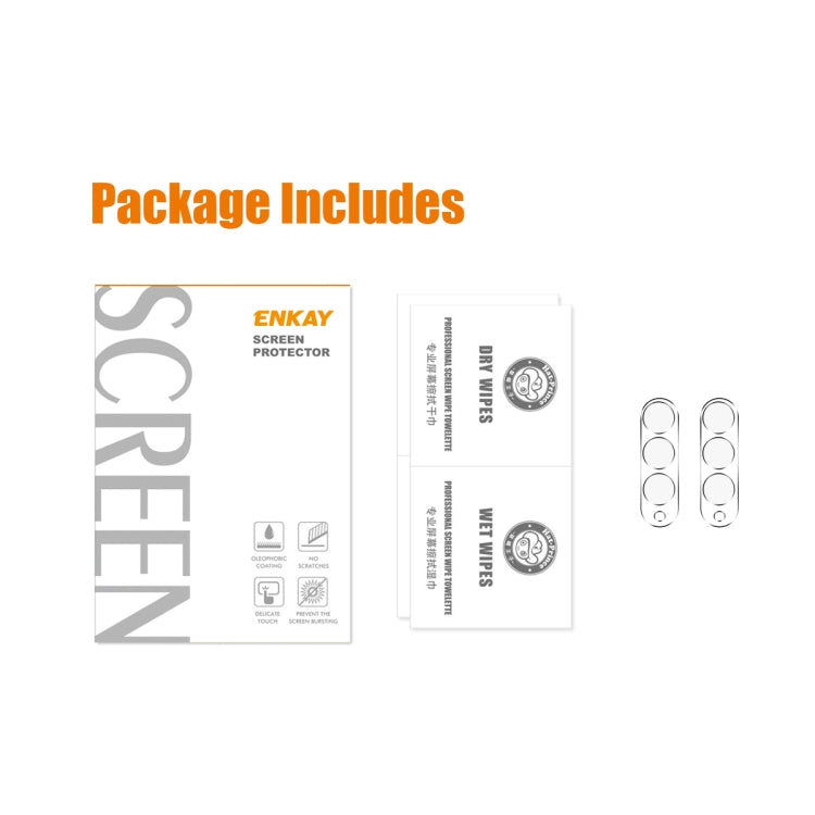 For Smasung Galaxy Z Fold5 2pcs ENKAY Hat-Prince 9H Rear Camera Lens Tempered Glass Film(Transparent) by ENKAY