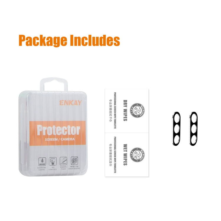 For Samsung Galaxy S24 FE 5G 2pcs ENKAY Hat-Prince 9H Rear Camera Lens Tempered Glass Film(Black) by ENKAY