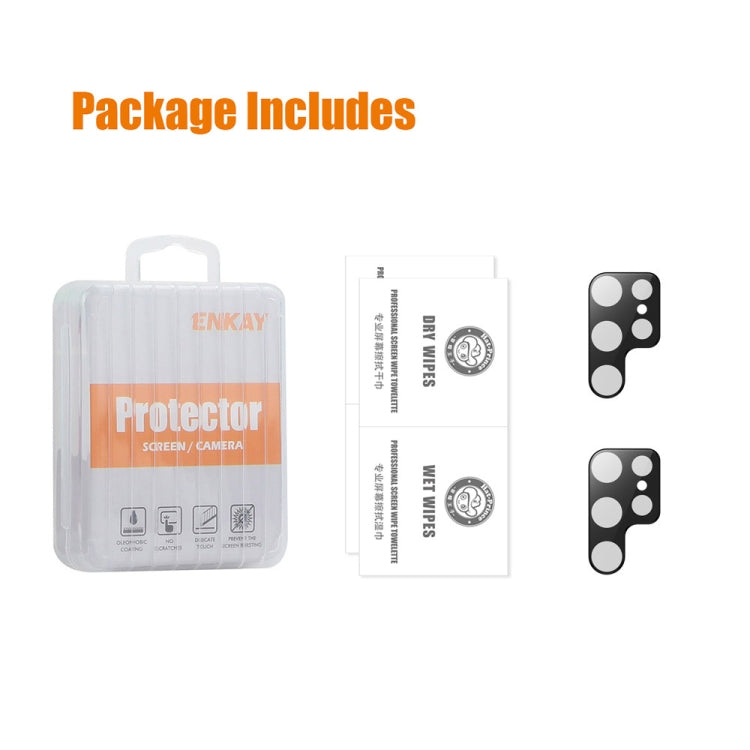 For Samsung Galaxy S25 Ultra 5G 2pcs ENKAY Hat-Prince 9H Rear Camera Lens Tempered Glass Film(Transparent) by ENKAY