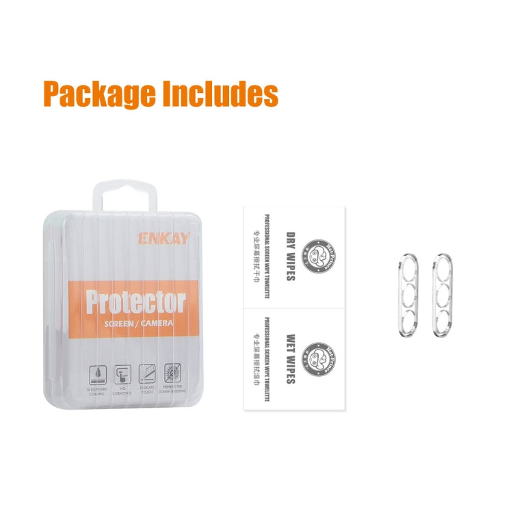 For Samsung Galaxy S25 5G 2pcs ENKAY Hat-Prince 9H Rear Camera Lens Tempered Glass Film(Transparent) by ENKAY