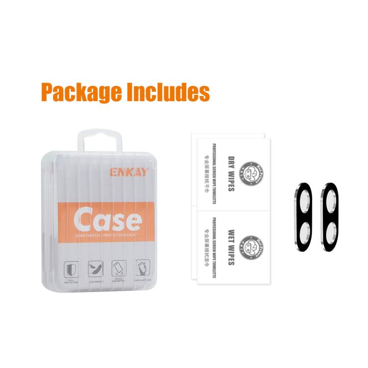 For Samsung Galaxy Z Flip7 2pcs ENKAY Hat-Prince 9H Rear Camera Lens Tempered Glass Film(Black) - Galaxy Z Flip7 5G Tempered Glass by ENKAY | Online Shopping UK | buy2fix