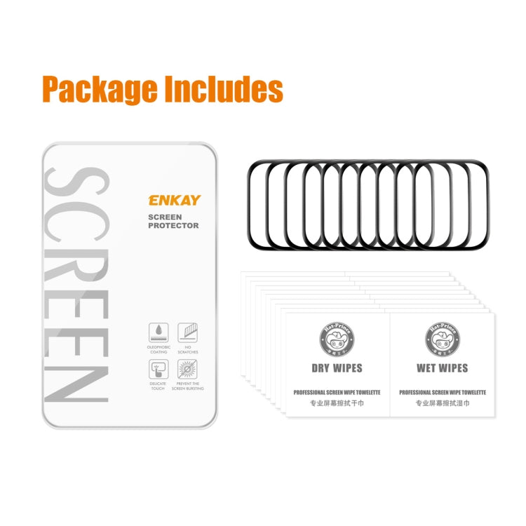 For Xiaomi Smart Band 9 Pro 10pcs ENKAY ENKAY 3D Full Coverage Soft PC Edge PMMA HD Screen Film - Screen Protector by ENKAY | Online Shopping UK | buy2fix