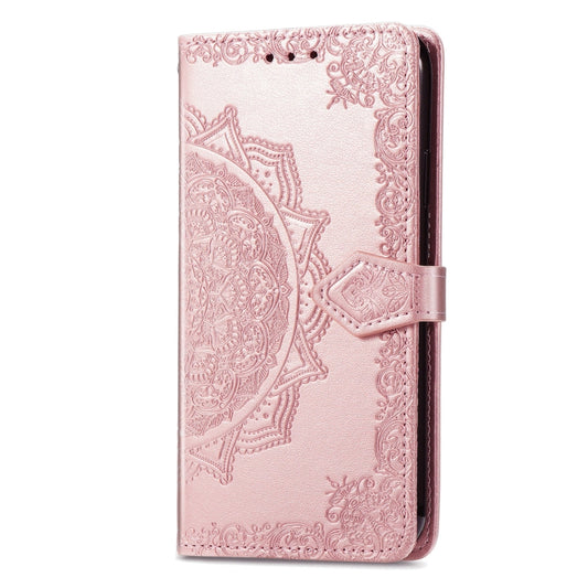 For Motorola Moto G Power 5G 2024 Mandala Flower Embossed Leather Phone Case(Rose Gold) by buy2fix
