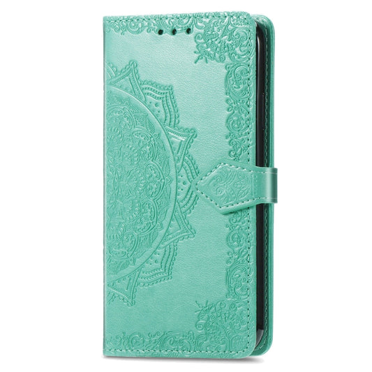 For Motorola Moto G Power 5G 2024 Mandala Flower Embossed Leather Phone Case(Green) by buy2fix