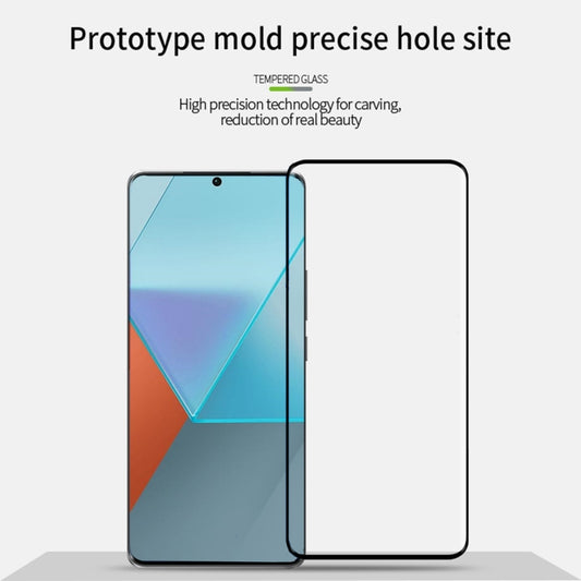 For Xiaomi Redmi Note 13 Pro+ PINWUYO 9H 3D Hot Bending Tempered Glass Film(Black) by PINWUYO