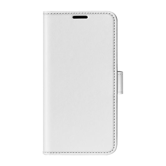 For iPhone 16 Plus R64 Texture Horizontal Flip Leather Phone Case(White) by buy2fix