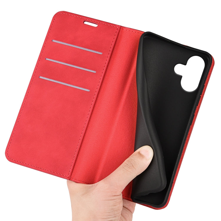 For iPhone 16 Retro-skin Magnetic Suction Leather Phone Case(Red) - iPhone 16 Cases by buy2fix | Online Shopping UK | buy2fix