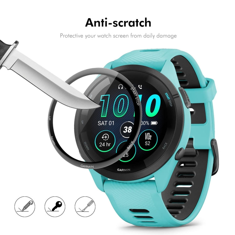 For Garmin Forerunner 265 5pcs ENKAY 3D Full Coverage Soft PC Edge PMMA HD Screen Protector Film - Screen Protector by ENKAY | Online Shopping UK | buy2fix