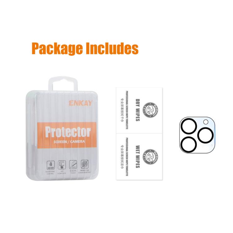For iPhone 16 Pro / 16 Pro Max ENKAY Hat-Prince 9H Rear Camera Lens Tempered Glass Film - iPhone 16 Pro Max Tempered Glass by ENKAY | Online Shopping UK | buy2fix