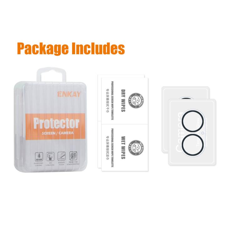 For iPhone 17 2pcs ENKAY Hat-Prince 9H Rear Camera Lens Tempered Glass Film - iPhone 17 Tempered Glass by ENKAY | Online Shopping UK | buy2fix