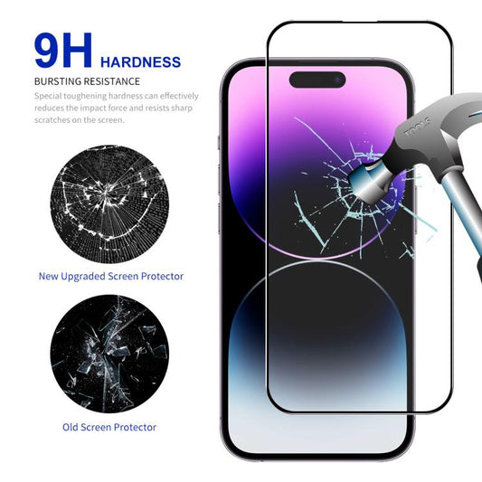 For iPhone 16 Pro Max 2pcs ENKAY Full Glue High Aluminum-silicon Tempered Glass Film by ENKAY