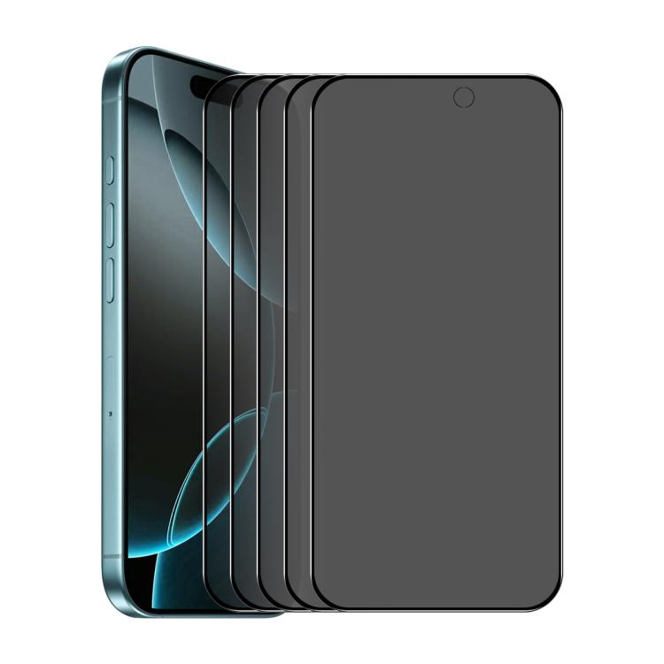 For iPhone 17 Pro Max 5pcs ENKAY Hat-Prince 28° Anti-peeping Tempered Glass Protector Full Screen Film - iPhone 17 Pro Max Tempered Glass by ENKAY | Online Shopping UK | buy2fix