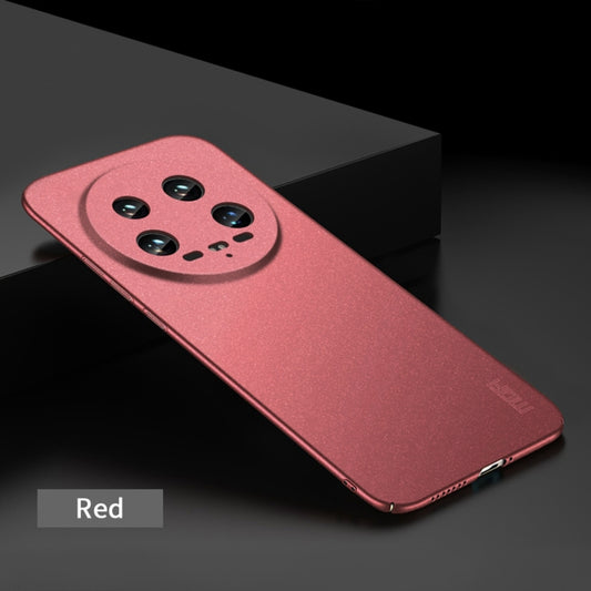 For Xiaomi 14 Ultra MOFI Fandun Series Frosted PC Ultra-thin All-inclusive Phone Case(Red) by MOFI