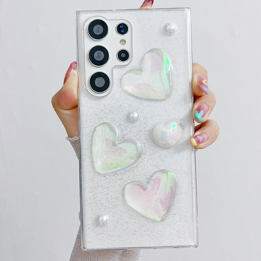 For Samsung Galaxy Note20 Love Epoxy TPU Protective Case(Transparent) by buy2fix