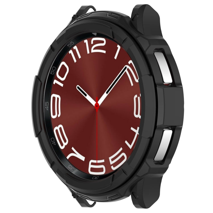 For Samsung Galaxy Watch 6 Classic 43mm Rotating Ring + TPU Armor Watch Protective Case(Black) - Watch Cases by buy2fix | Online Shopping UK | buy2fix