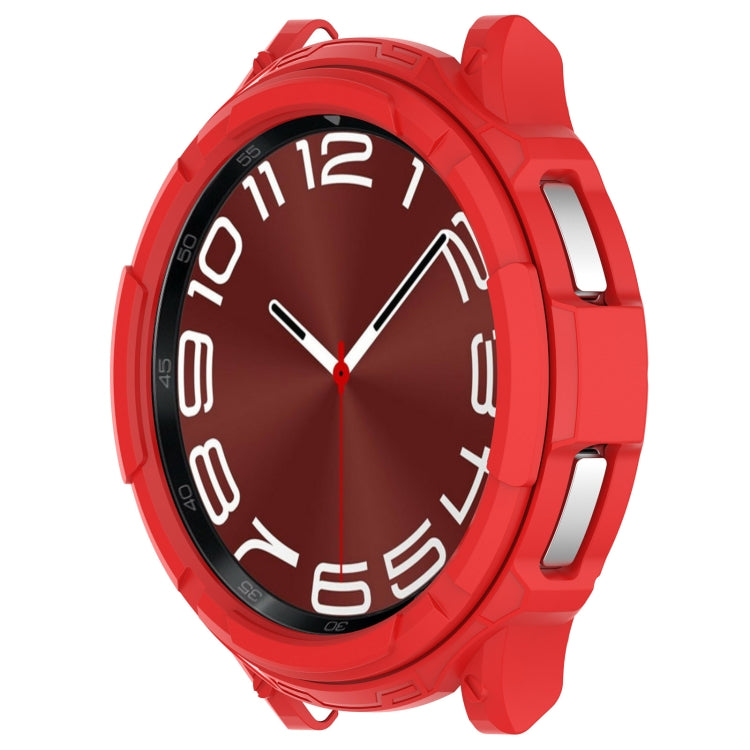 For Samsung Galaxy Watch 6 Classic 43mm Rotating Ring + TPU Armor Watch Protective Case(Red) - Watch Cases by buy2fix | Online Shopping UK | buy2fix